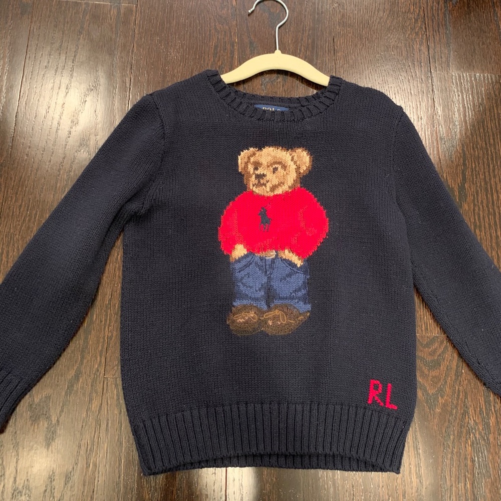 Boys RL iconic bear sweater